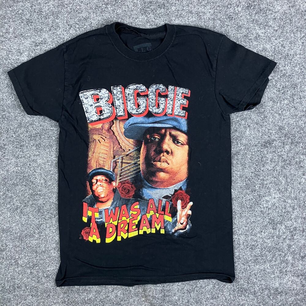 Notorious BIG T-Shirt Womens S Black It Was All‎ A Dream Graphic Rap Tee Vintage